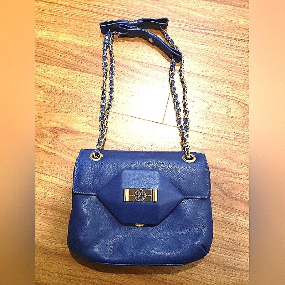 Modalu Blue Leather shoulder bag